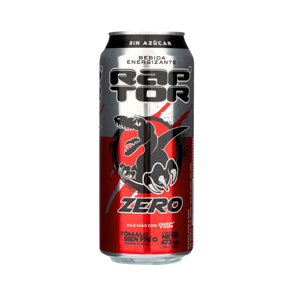 BEBIDA ENERGIZANTE SIN AZUCAR 473ML RAPTOR