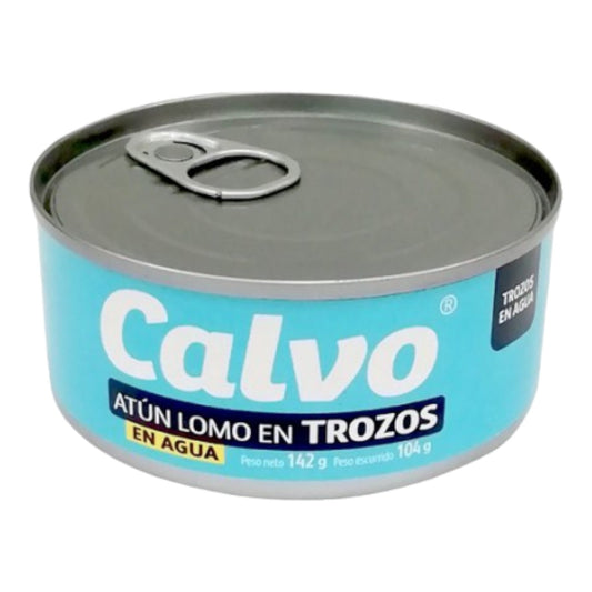 ATUN LOMO TROZO EN AGUA LIGHT 142 GR CALVO