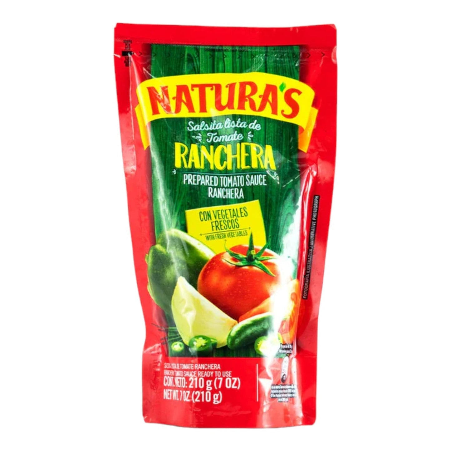 SALSA LISTA DE TOMATE RANCHERA 210 GR NATURA'S