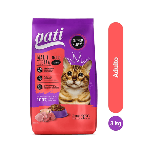 ALIMENTO MAR TIERRA PARA GATO 6.6 LB GATI