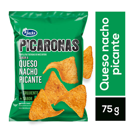 PICARONAS PICANTE SABOR QUESO 75 GR JACK'S