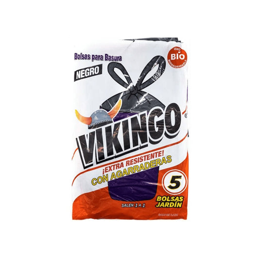 BOLSA NEGRA CON AGARRADERA PARA BASURA DE JARDÍN 5 UN VIKINGO