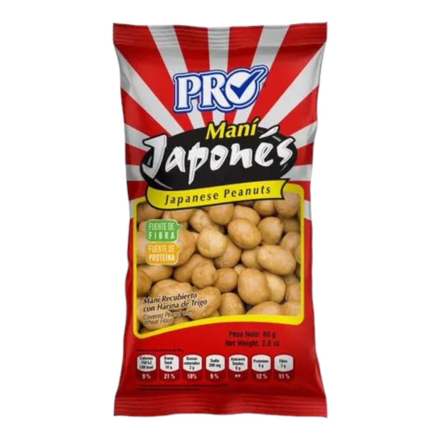 MANI SALADO JAPONES 80 GR PRO SNACKS