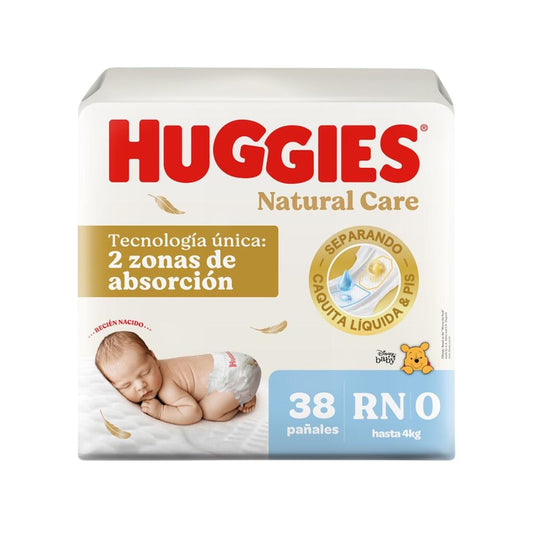 PANALES NATURAL CARE RN 38 UN HUGGIES