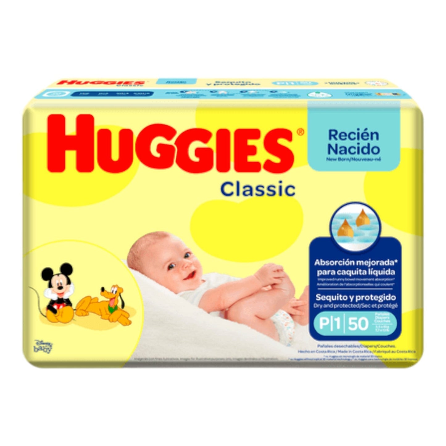 PANAL DESECHABLE CLASSIC P1 JUMBO 50 UN HUGGIES