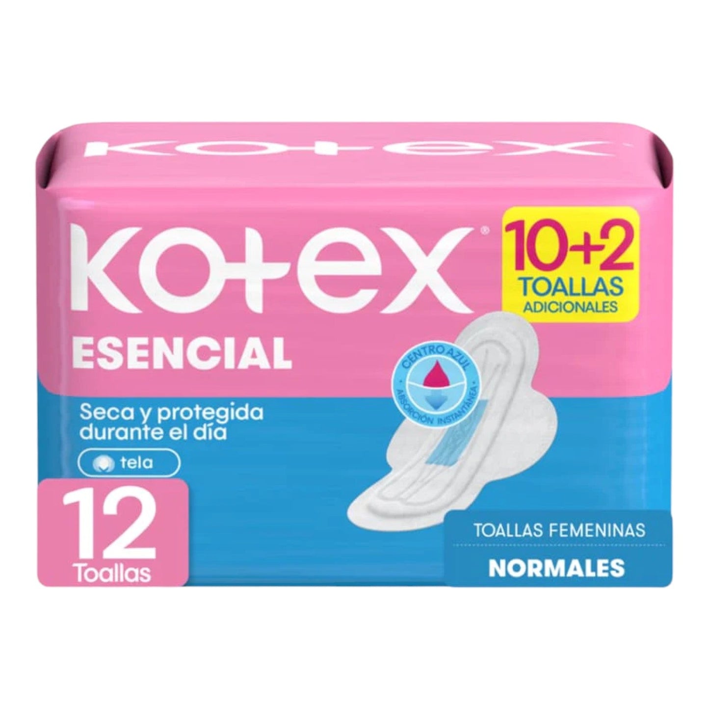 TOALLA SANITARIA ESCENCIAL CON ALAS 12 UN KOTEX