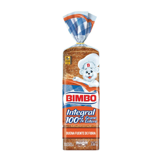 PAN INTEGRAL 100% GRANO ENTERO 530 GR BIMBO