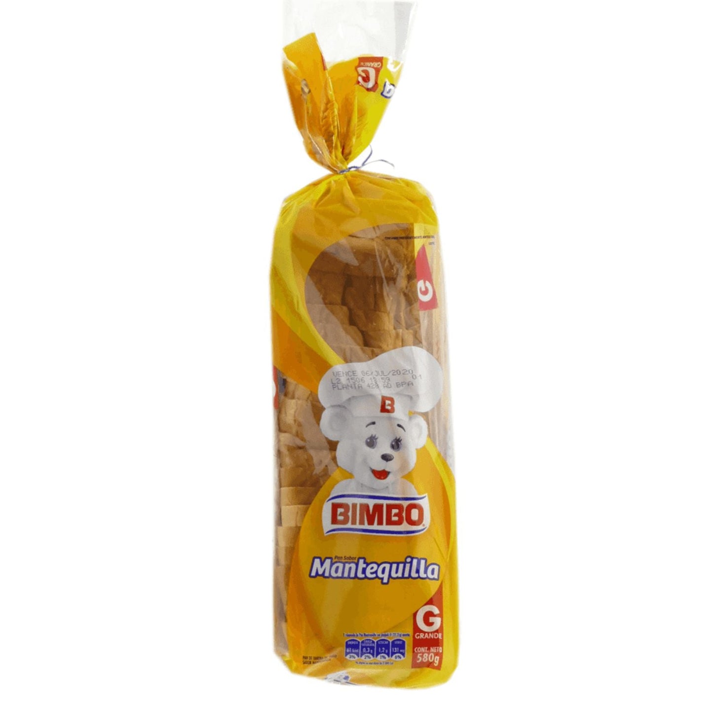 PAN DE MANTEQUILLA 580GR BIMBO