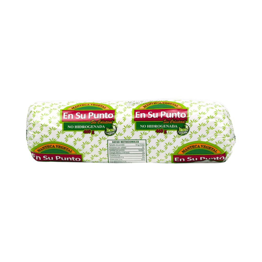 MANTECA VERGETAL 460 GR EN SU PUNTO