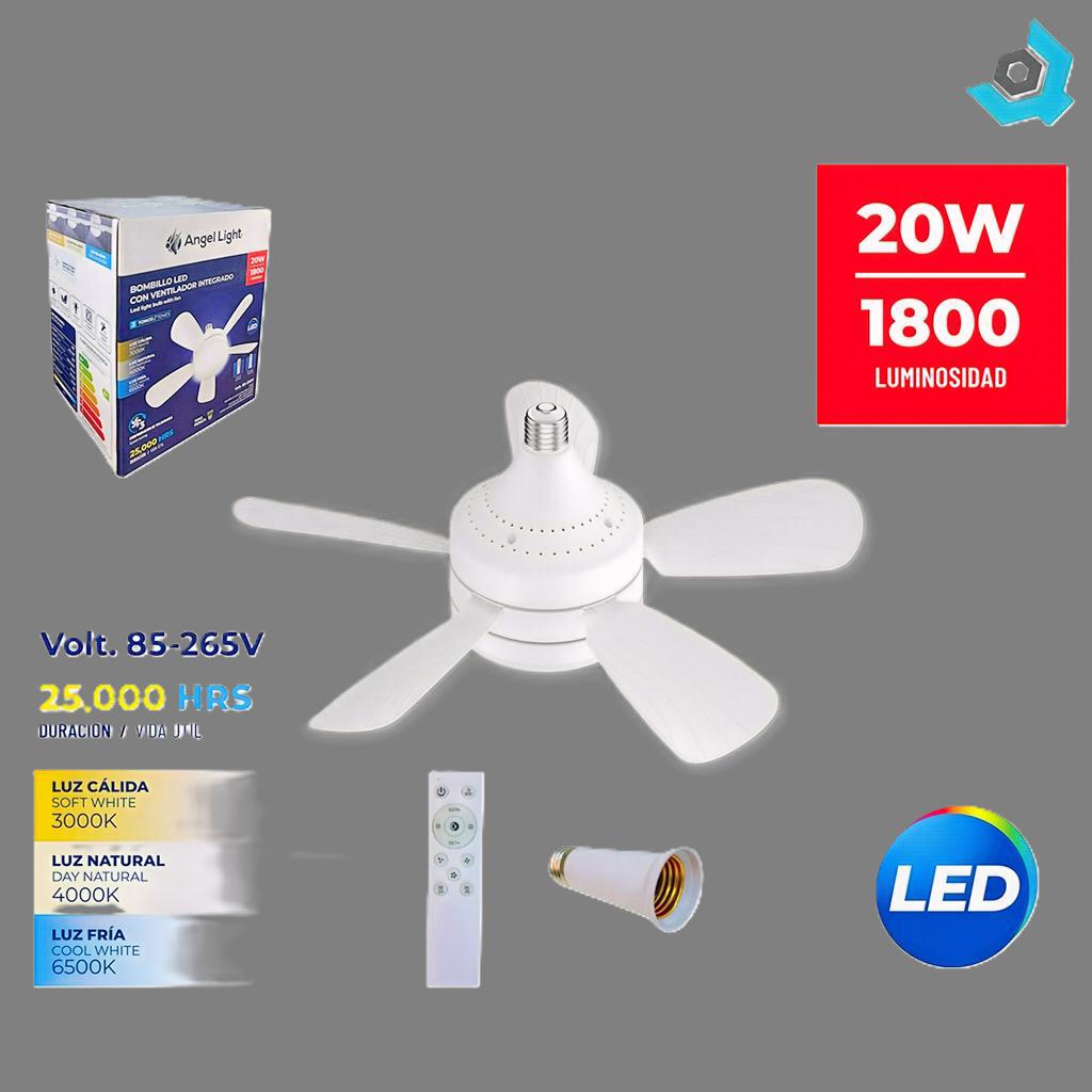 BOMBILLO LED CON VENTILADOR INT.  20W ANGEL LIGHT