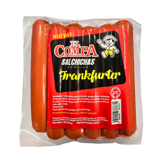 SALCHICHA  DE POLLO FRANKFURTER 454 GR EL COMPA