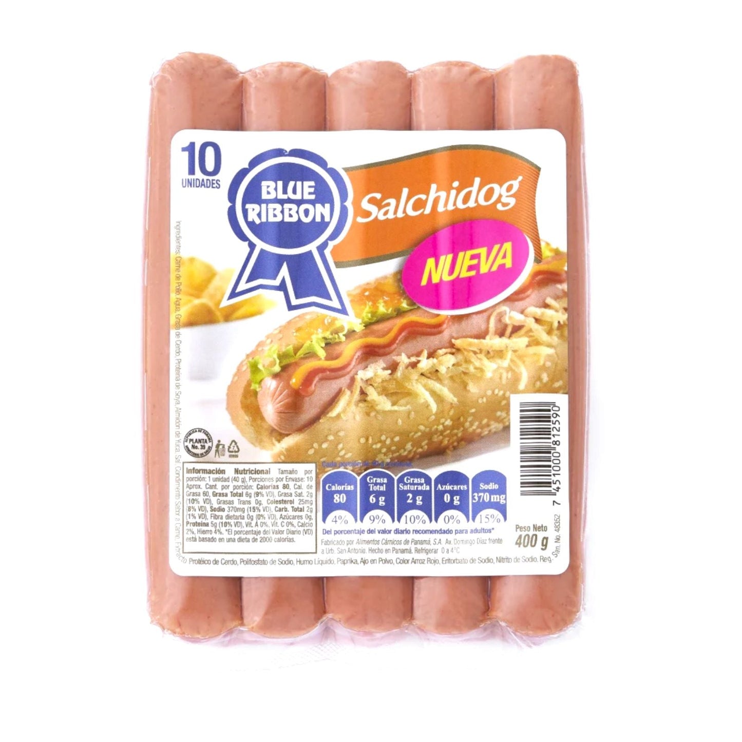 SALCHIDOG BLUERIBBON 400 GR BLUE RIBBON