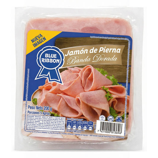 JAMÓN DE PIERNA BANDA DORADA 200 GR - BLUE RIBBON