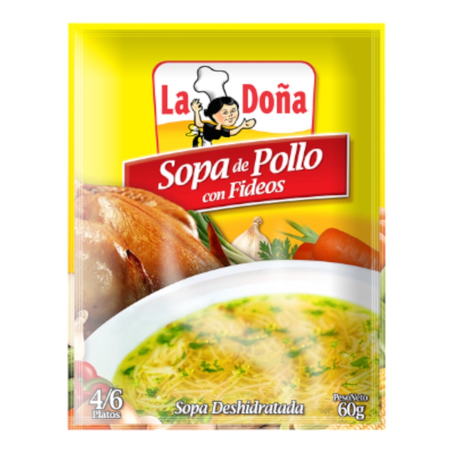 SOPA DE POLLO CON FIDEOS 57 GR LA DOÑA