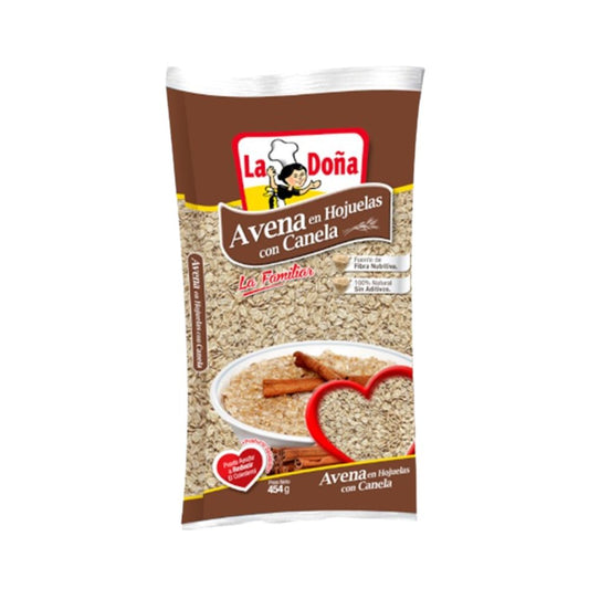 AVENA HOJUELA CON CANELA 454GR LA DOÑA