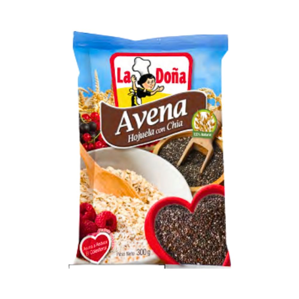 AVENA HOJUELA CON CHIA 300GR LA DOÑA