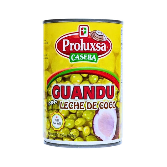 GUANDU CON COCO EN LATA 15 OZ PROLUXSA