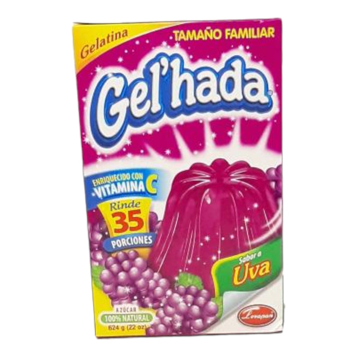 GELATINA SABOR UVA 22 OZ GEL'HADA