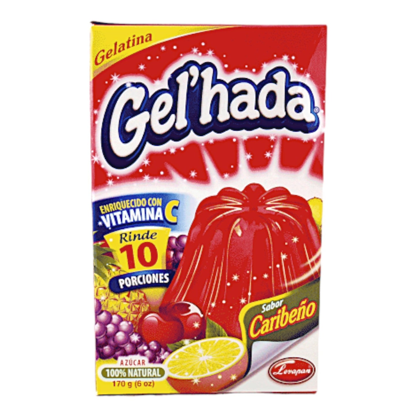 GELATINA SABOR CARIBENO 6 OZ GEL'HADA