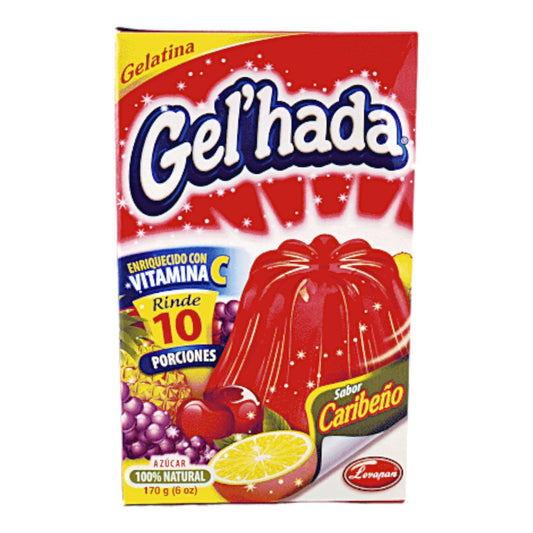 GELATINA SABOR CARIBENO 6 OZ GEL'HADA