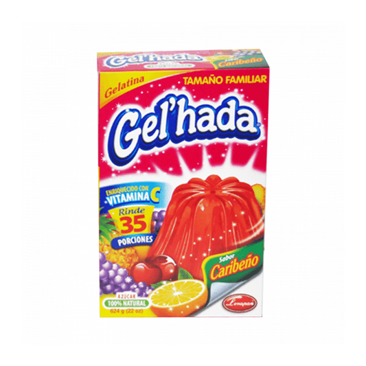 GELATINA SABOR CARIBENO 22 OZ - GEL'HADA