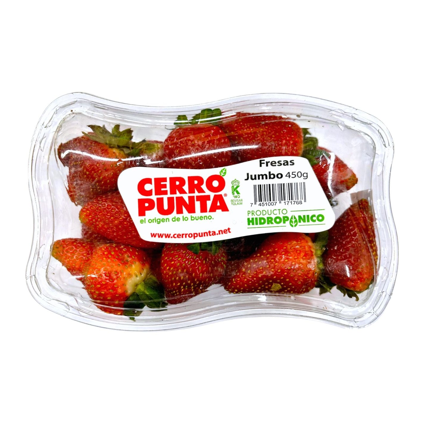 FRESAS EMPACADAS JUMBO 450 GR CERRO PUNTA
