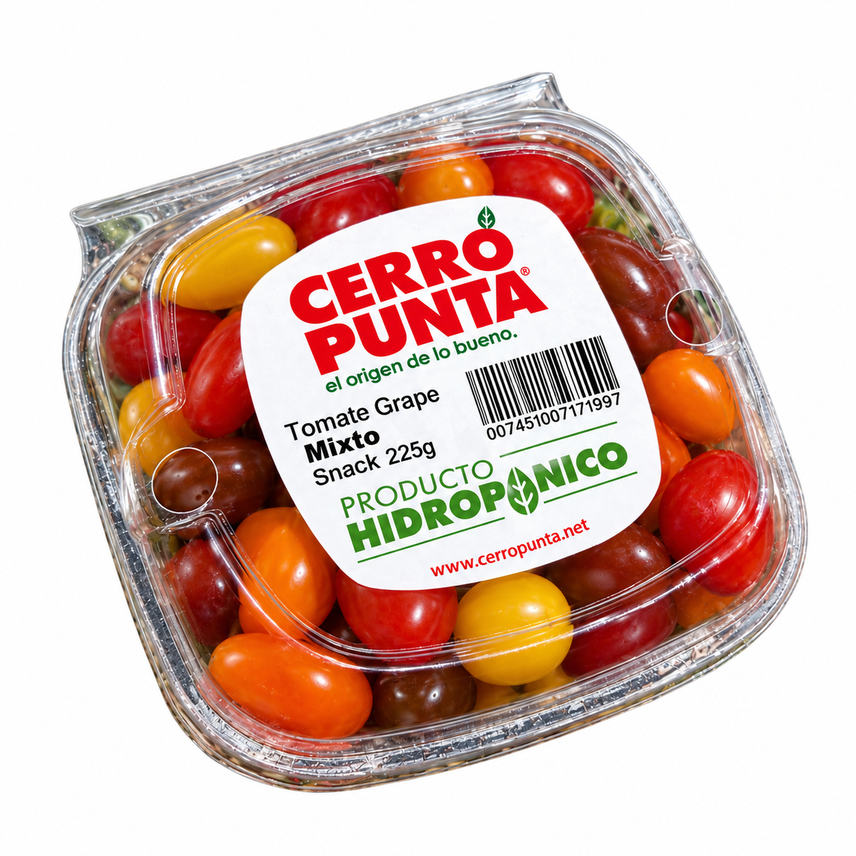 TOMATE GRAPE MIXTOS SNACK 225 GR CERRO PUNTA