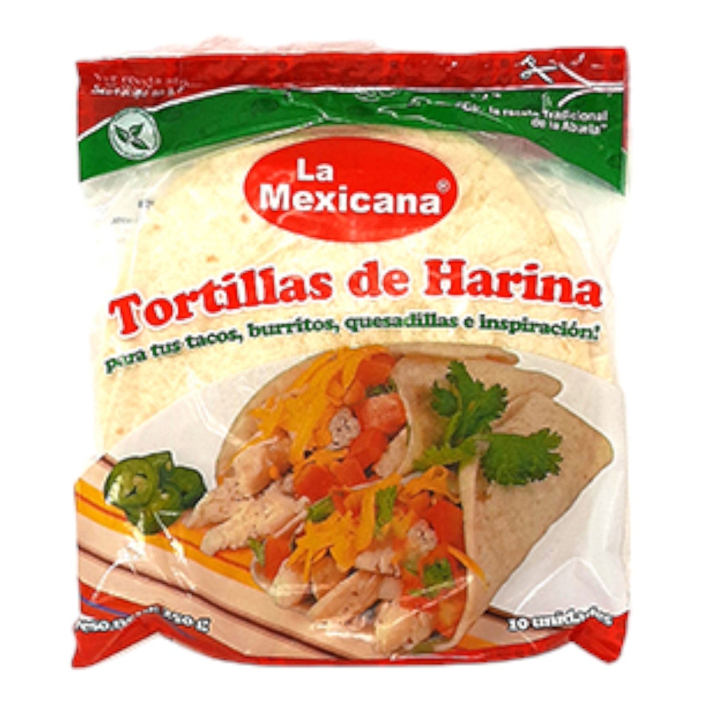 TORTILLAS DE HARINA 10 UND LA MEXICANA