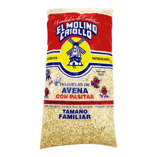 AVENA EN HOJUELAS CON PASITA 454 GR MOLINO CRIOLLO