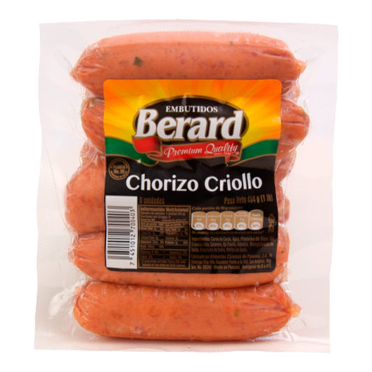 CHORIZO CRIOLLO 454 GR BERARD