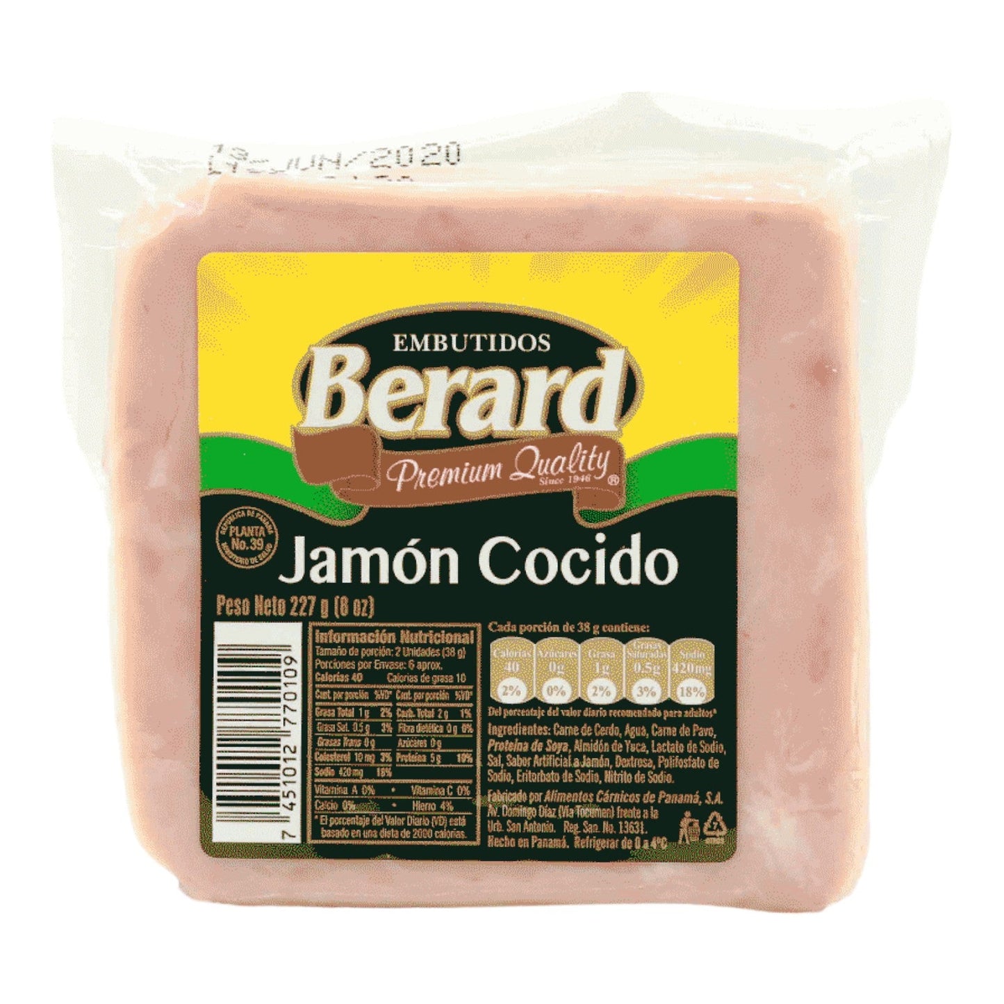 JAMON COCIDO 227 GR BERARD