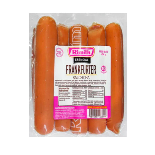 SALCHICHA FRANKFURTER 454 GR RIMITH