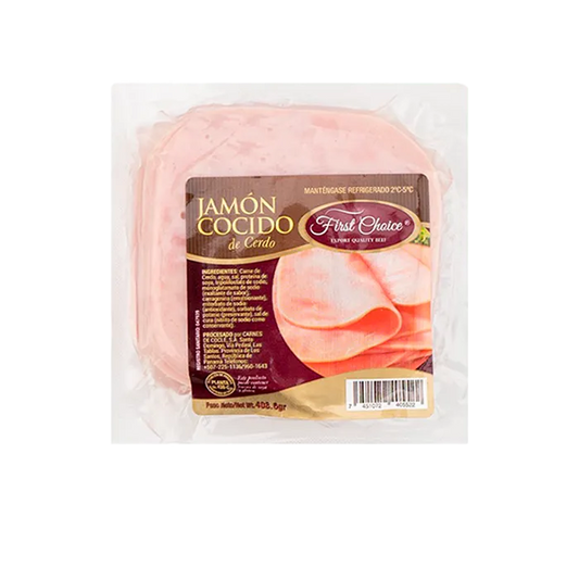 JAMON COCIDO CERDO 408.6 GR - FIRST CHOICE