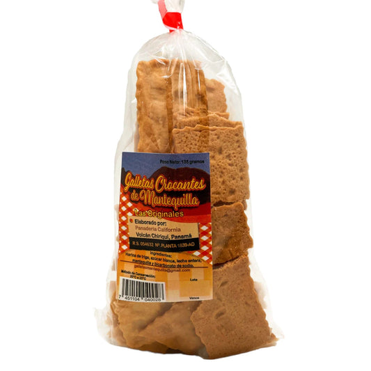 GALLETAS CROCANTE MANTEQUILLA 135 GR PANADERIA CALIFORNIA