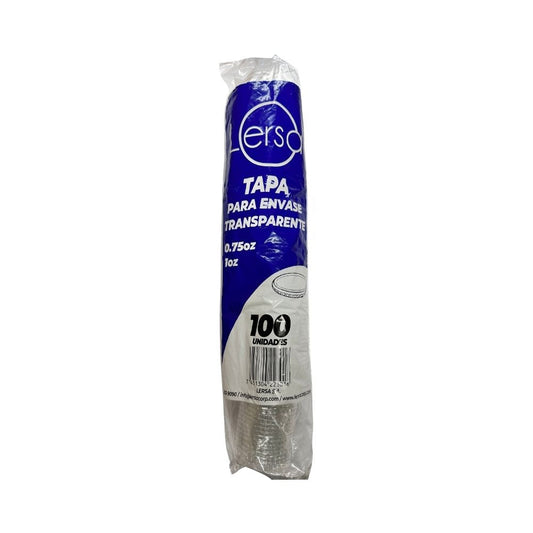 TAPA PARA ENV.TRANSPARENTE 0.75-1OZ 100 UN LERSA