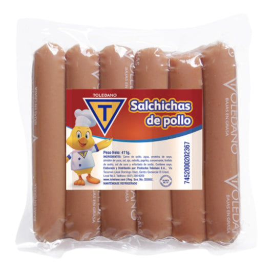 SALCHICHAS DE POLLO 2.5 LB TOLEDANO