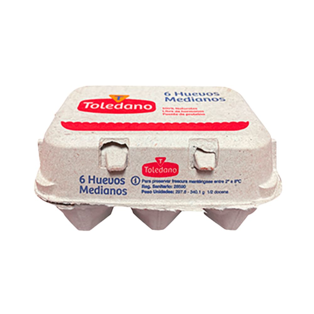 HUEVOS MEDIANO CARTON 6UN TOLEDANO