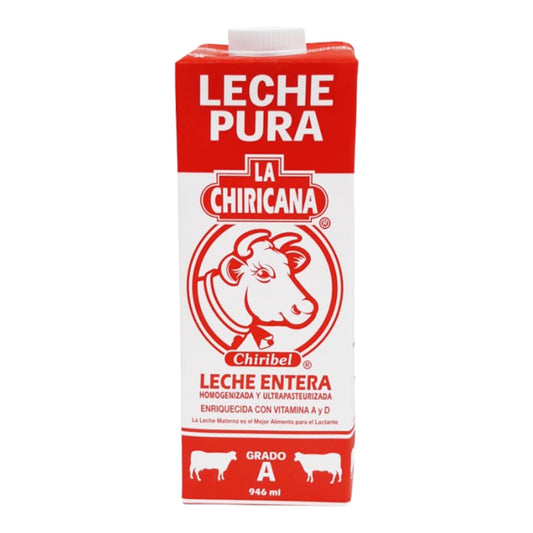 LECHE ENTERA GRADO A 946 ML LA CHIRICANA