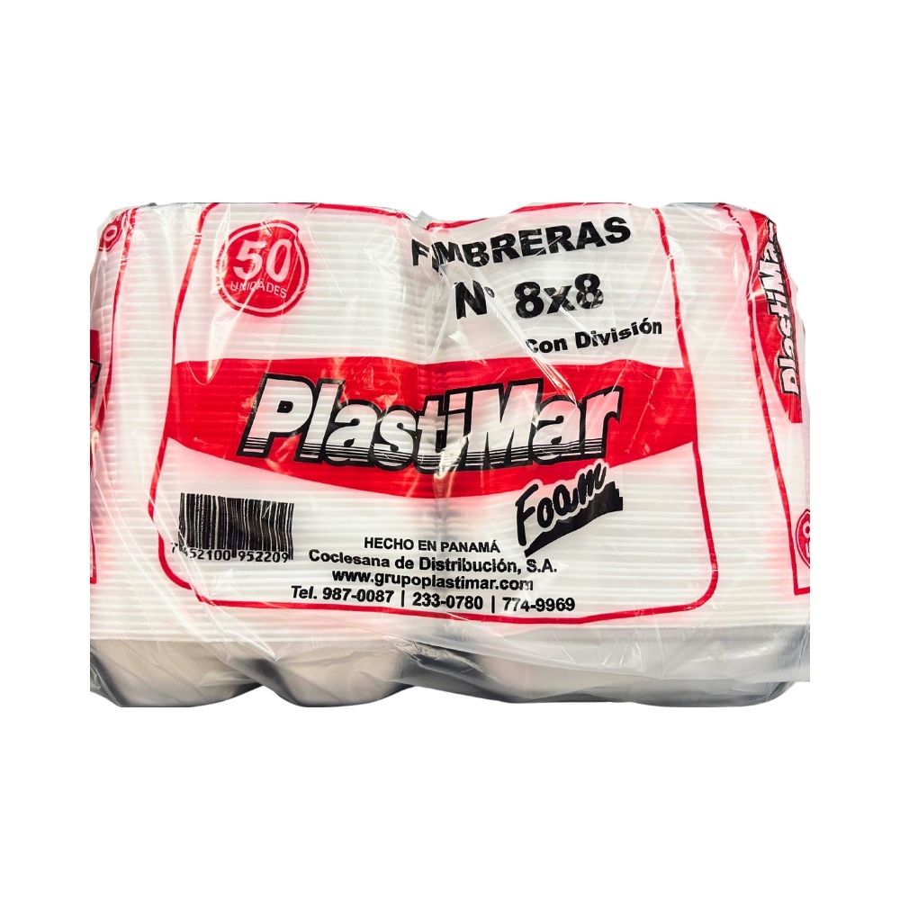 FIAMBRERA DE  FOAM CON DIVISION 8X8 50 UN PLASTIMAR