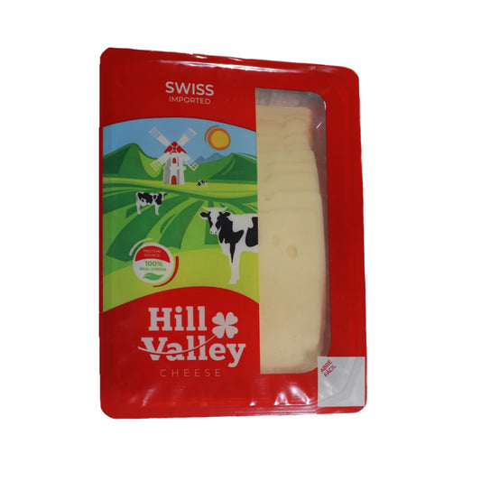 QUESO SUIZO REBANADO 170 GR HILL VALLEY