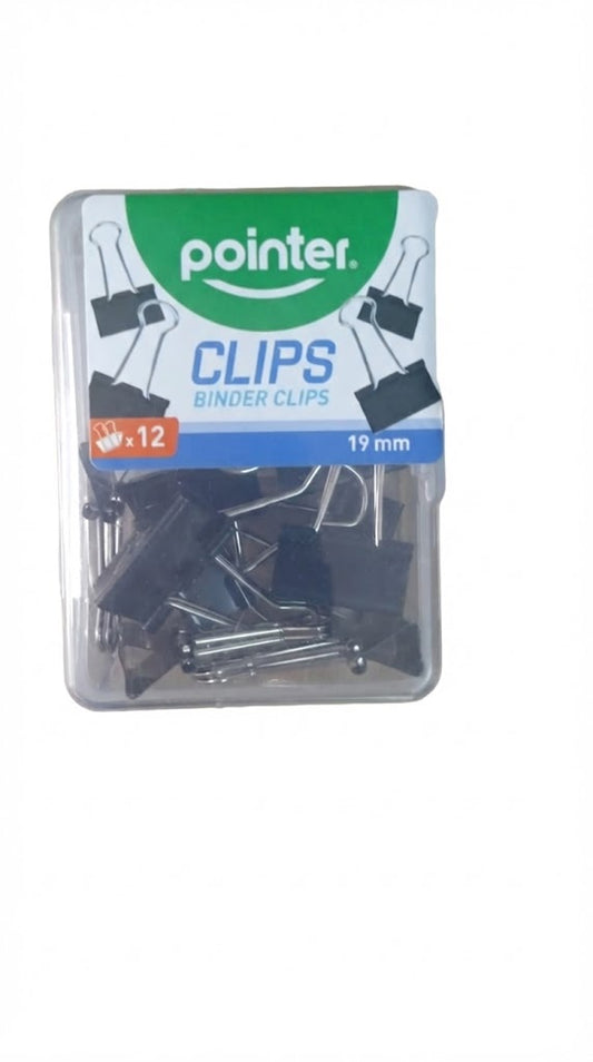 BINDER CLIP 19mm 12UND POINTER