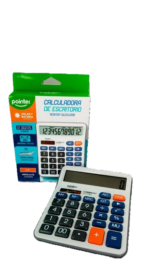 CALCULADORA DE ESCRITORIO 12DIGITOS POINTER