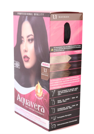 TINTE CAPILAR PERM. 1.1 BLUE BLACK AQUAVERA