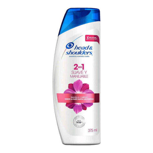 SHAMPOO EN 1 SUAVE Y MANEJABLE 2 PACK 375 ML C/U HEAD & SHOULDERS