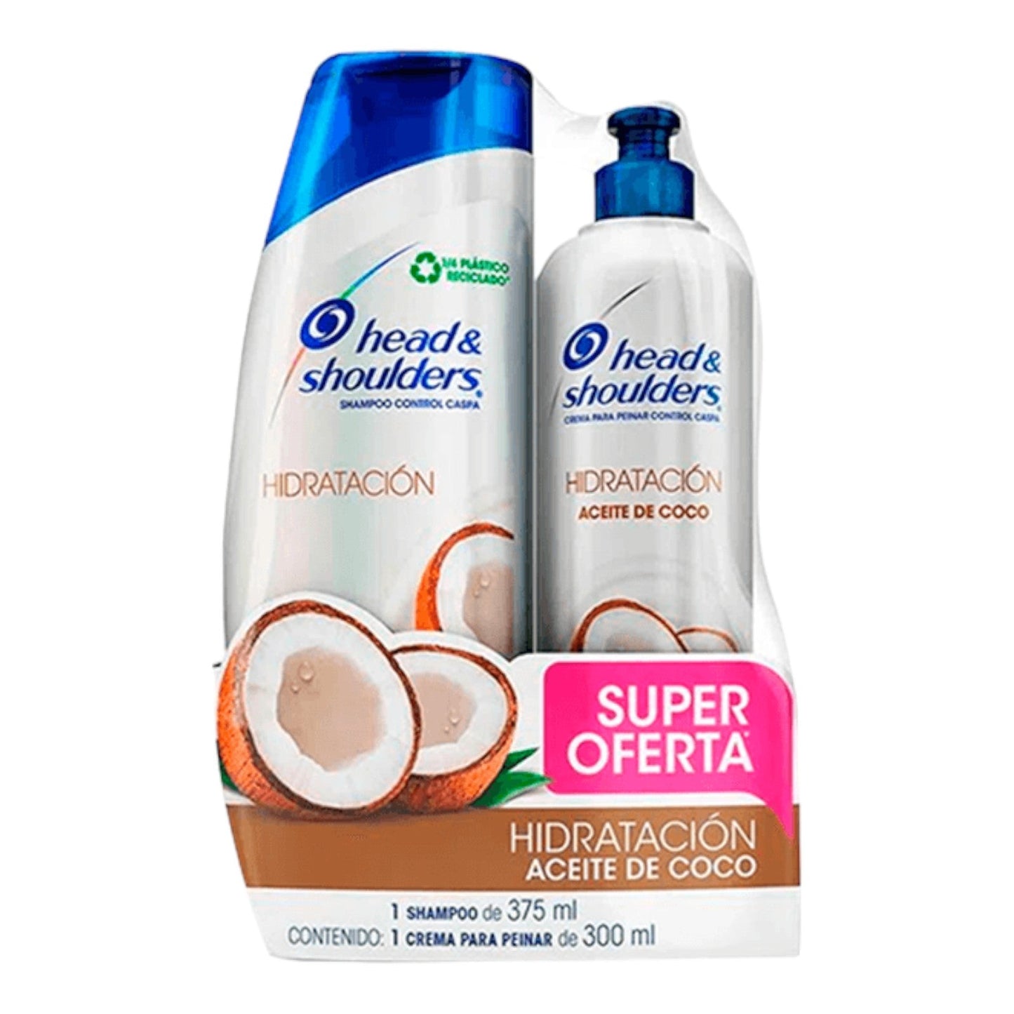 SHAMPOO DE 375 ML +CREMA DE PEINAR 300 ML HIDRATACION ACEITE DE COCO  HEAD & SHOULDERS