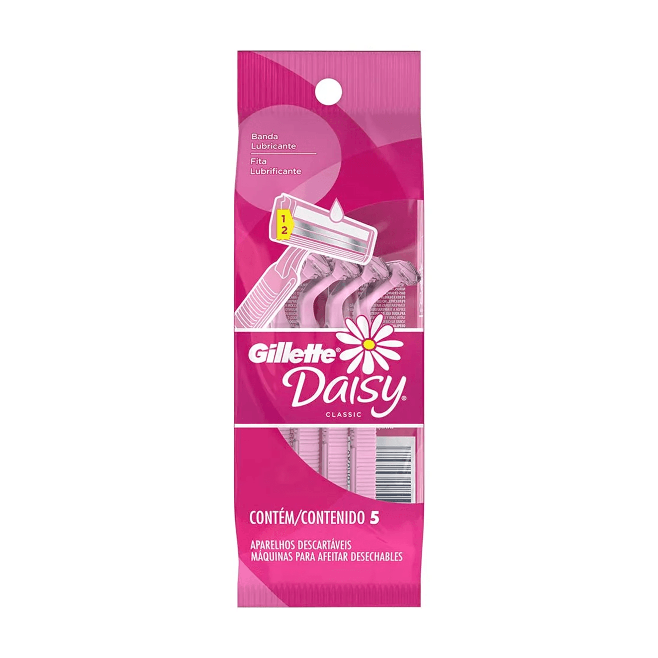 MAQUINA DE AFEITAR DESECHABLES DAISY CLASSIC 5 UN GILLETTE