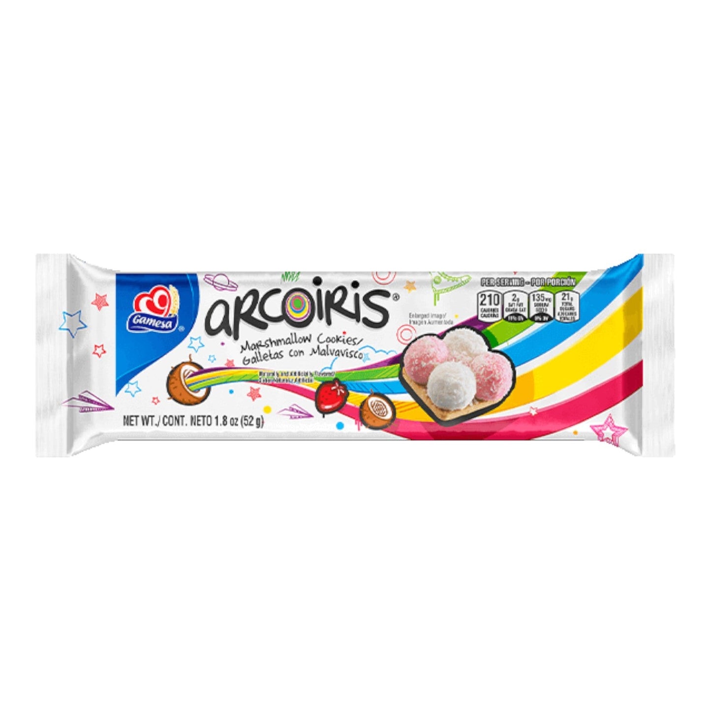 GALLETA CON MALVA ARCOIRIS 37 GR GAMESA