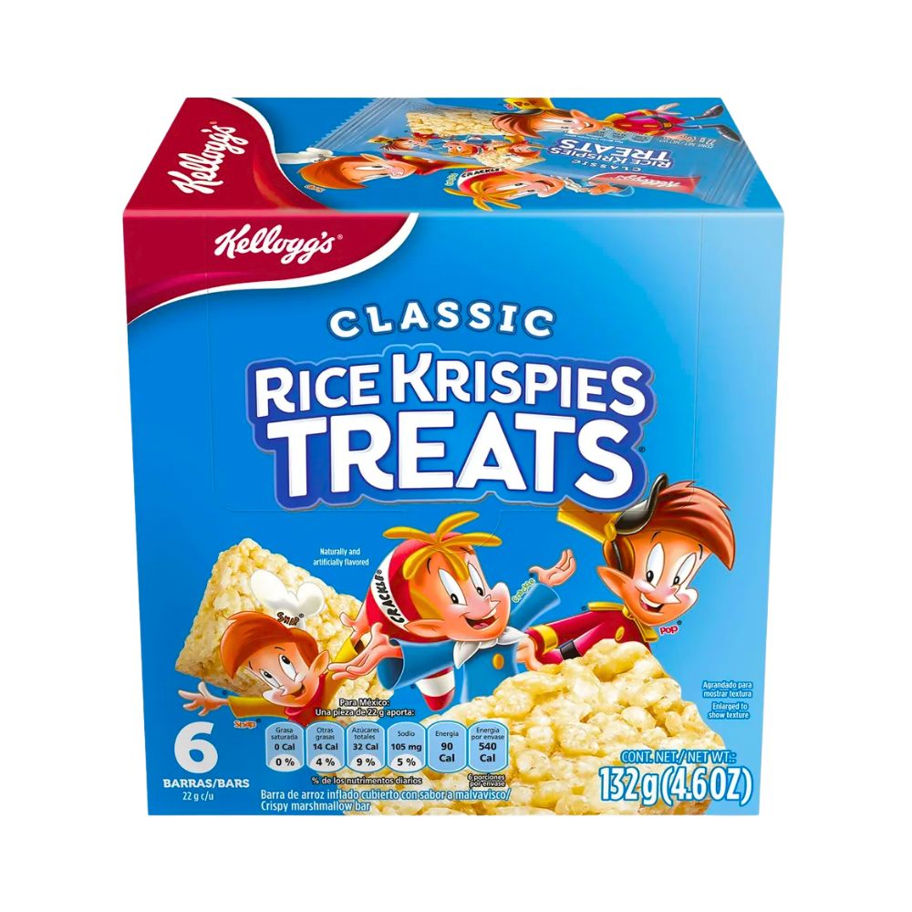 BARRA CEREAL TREATS RICE KRISPIS 132GR KELLOGG'S
