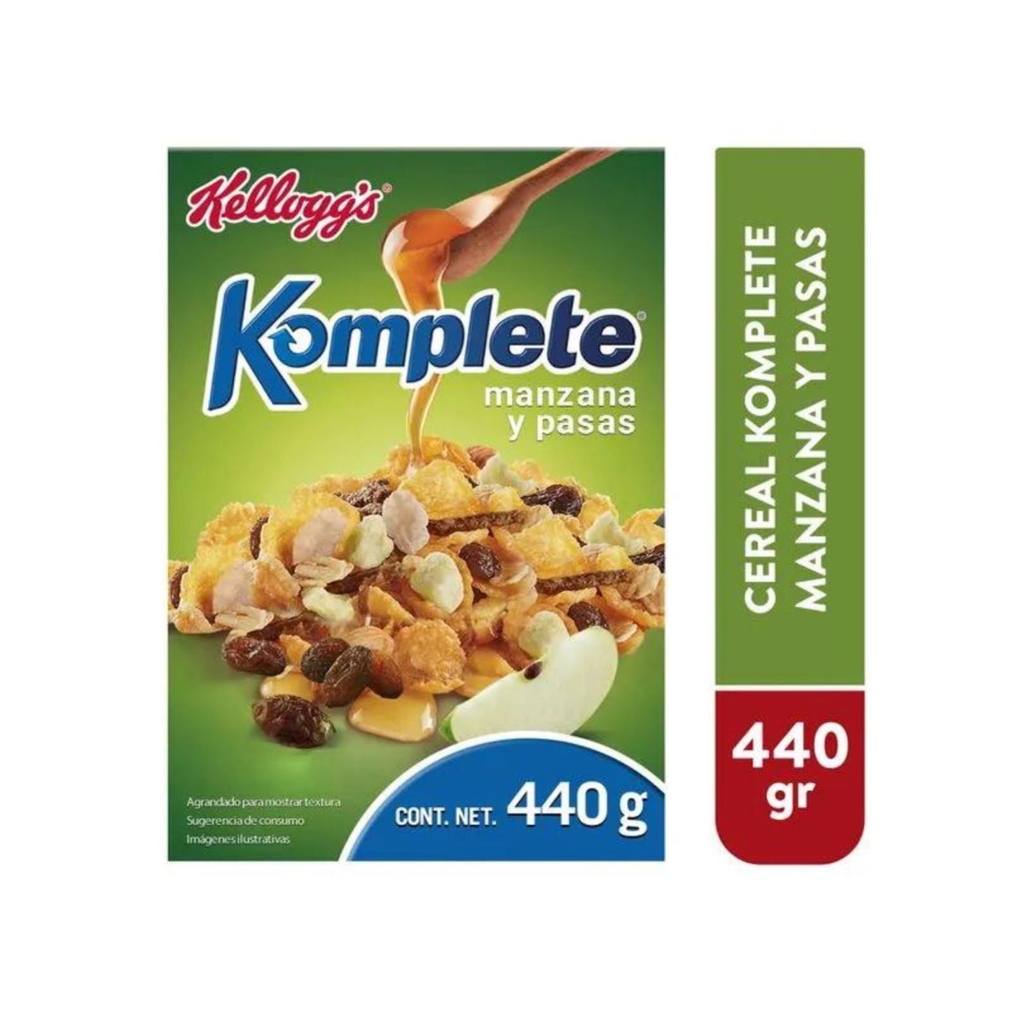 CEREAL KOMPLETE MANZANA PASAS 440 GR KELLOGG'S