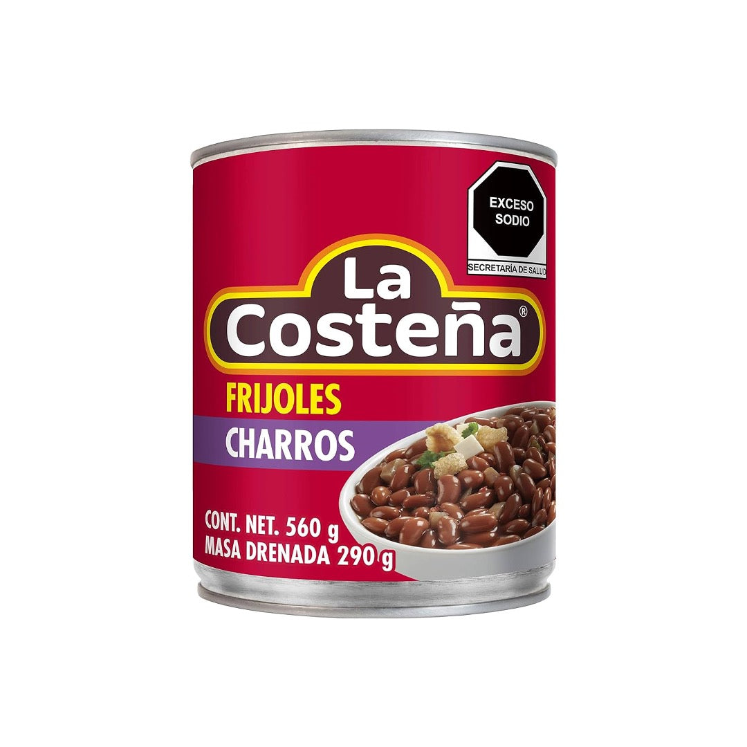FRIJOLES CHARROS REFRITOS 560 GR LA COSTENA